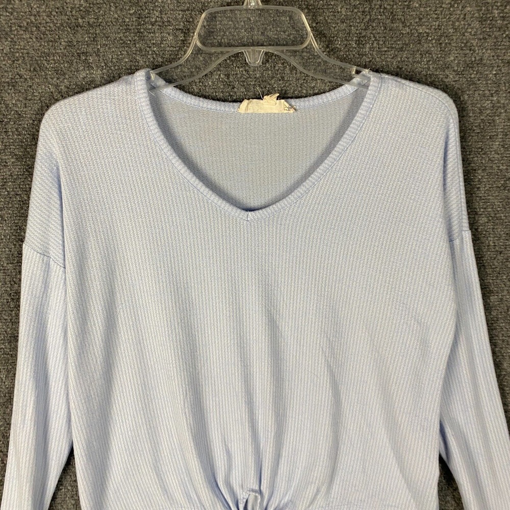 Pink Republic Blouse Women's Small Long Sleeve Blue Rayon Blend Adults S - Picture 2 of 8